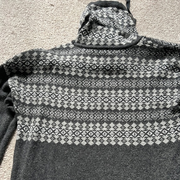 Eddie Bauer Fair Isle Tunic Cowl Neck Sweater - Picture 6 of 8